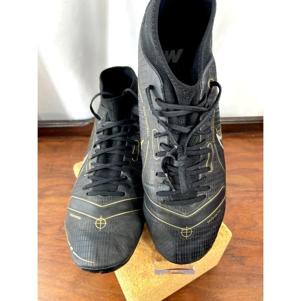 Nike Men's Size 11 Mercurial Superfly 8 FG  Cleats Black Gold DJ2873-007